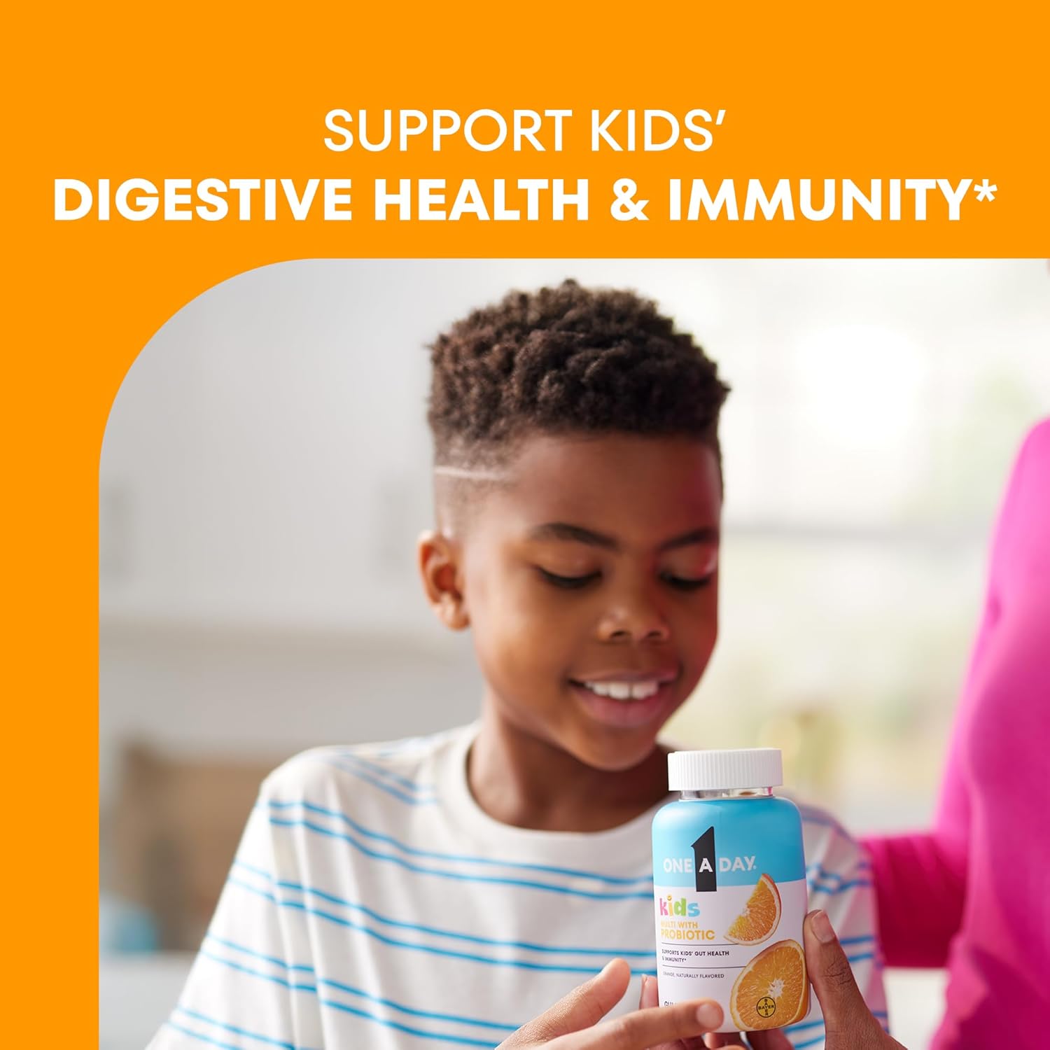 One A Day Kids Multivitamin Gummy With Probiotics, 60 Piece, 3 Per Pack, 8 Packs Per Case