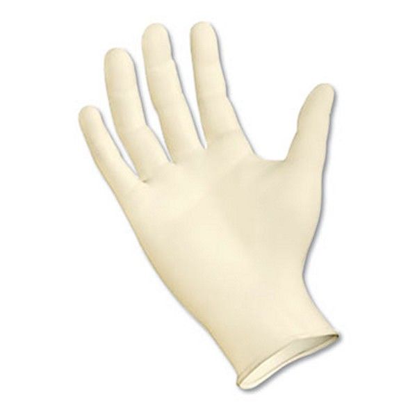 Boardwalk® Powder-Free Latex Exam Gloves, Large, Natural, 4 4/5 Mil, 1000/carton