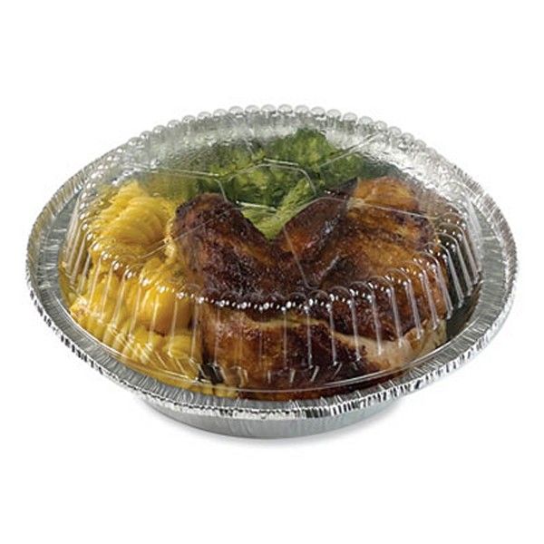 Boardwalk® Boardwalk Round Aluminum To-Go Container Lids, Dome Lid, 7", Clear, Plastic, 500/carton