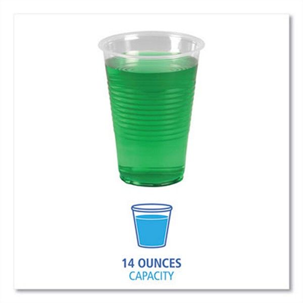 Boardwalk® Boardwalk Translucent Plastic Cold Cups, 14 Oz, Polypropylene, 50/pack