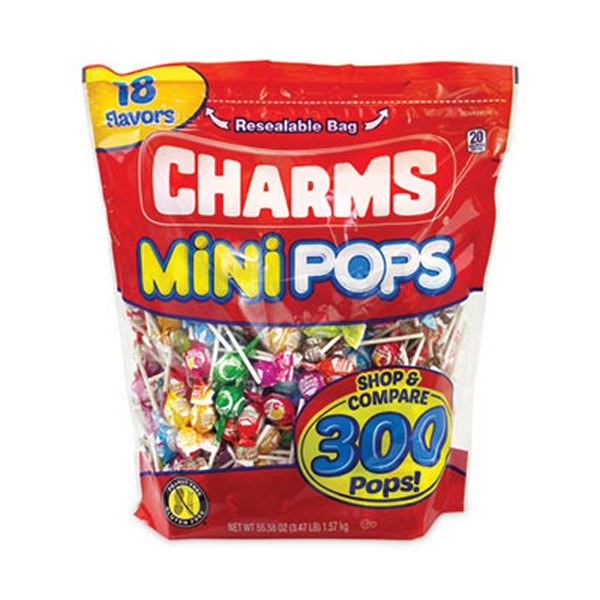 Mini Pops, 3.74 lb Bag, Assorted Flavors, 300/Bag