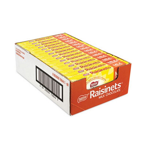 Raisinets Milk Chocolate Candy Raisins, 3.5 oz Box, 15 Boxes/Carton