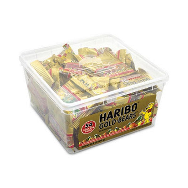 Goldbears Gummi Candy, 0.4 oz Pouches, Lemon; Orange; Pineapple; Rasberry; Strawberry, 54/Carton