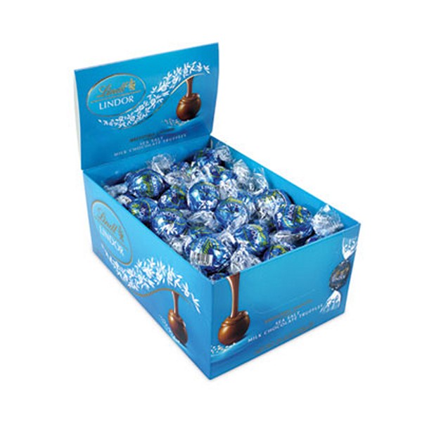 Lindor Truffles Milk Chocolate Sea Salt, 1.85 lb, 60 Pieces/Carton