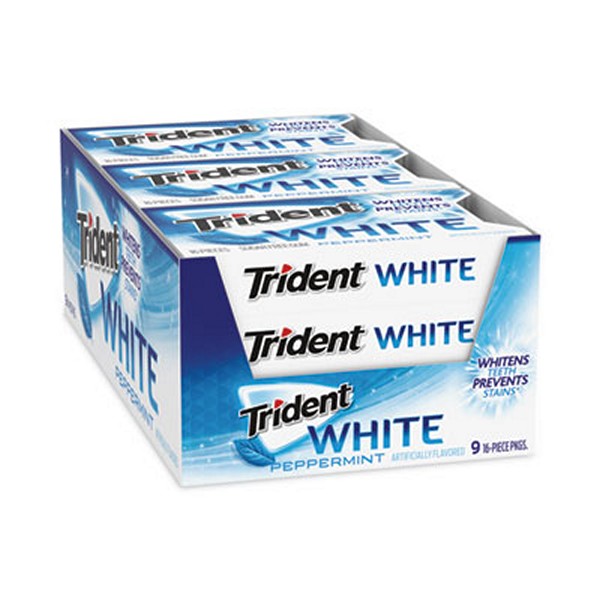 Sugar-Free Gum, White Peppermint,16 Pieces/Pack, 9 Packs/Carton