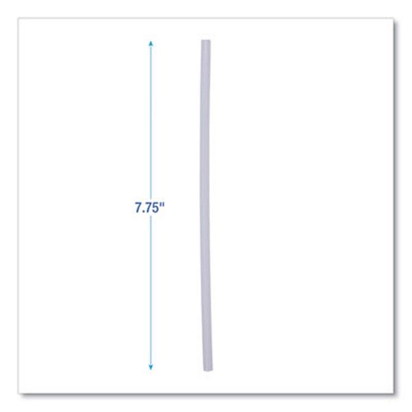 Boardwalk® Jumbo Straws, 7.75", Plastic, Translucent, Unwrapped, 250/pack, 50 Packs/carton