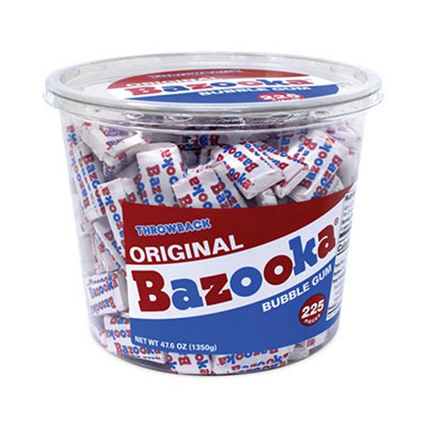 Original Bubble Gum Tub, 47.6 oz Tub, 225 Pieces