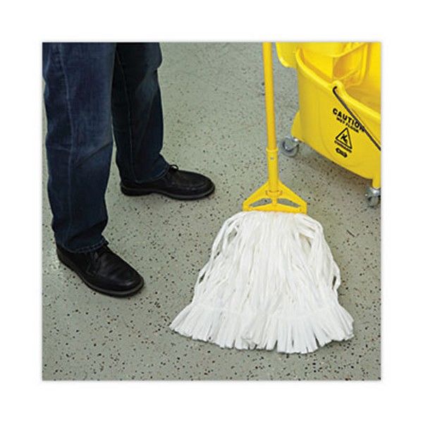 Boardwalk® Mop Head, Looped, Enviro Clean With Tailband, Medium, White, 12/carton