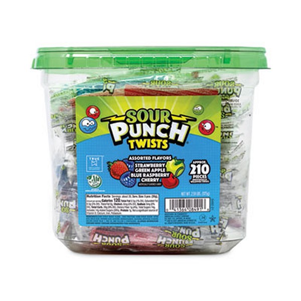 Twists, Variety, 2.59 lb Tub, Approx. 210 Pieces