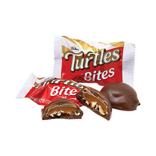 Turtles Original Bite Size Candy, 0.42 oz, 60/Carton