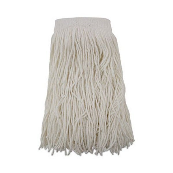 Boardwalk® Mop Head, Premium Saddleback Head, Rayon Fiber, 24-Oz., White, 12/carton