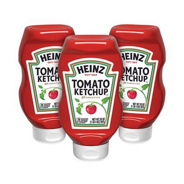 Tomato Ketchup Squeeze Bottle, 20 oz Bottle, 3/Pack