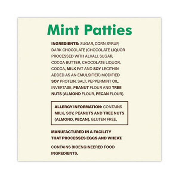 Mint Patties,175 Individually Wrapped, 3 lb Bag