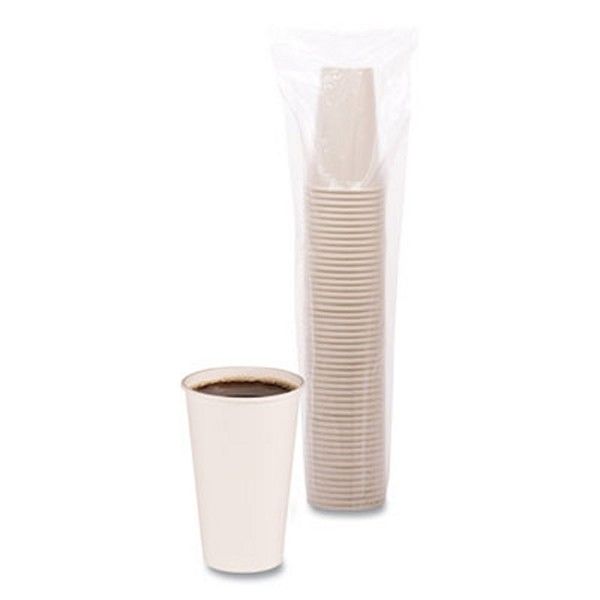 Boardwalk® Paper Hot Cups, 16 Oz, White, 20 Cups/sleeve, 50 Sleeves/carton