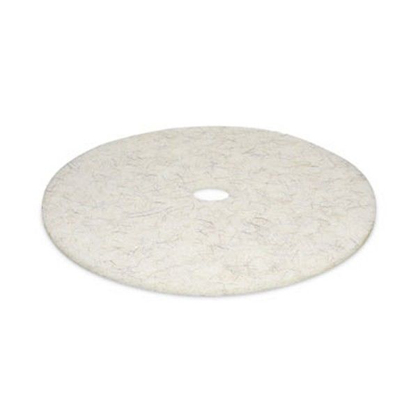 Boardwalk® Boardwalk Natural Burnishing Floor Pads, 27" Diameter, White, 5/Carton