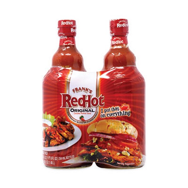 FranksRedH Original Hot Sauce, 25 Bottle, 2/Pack