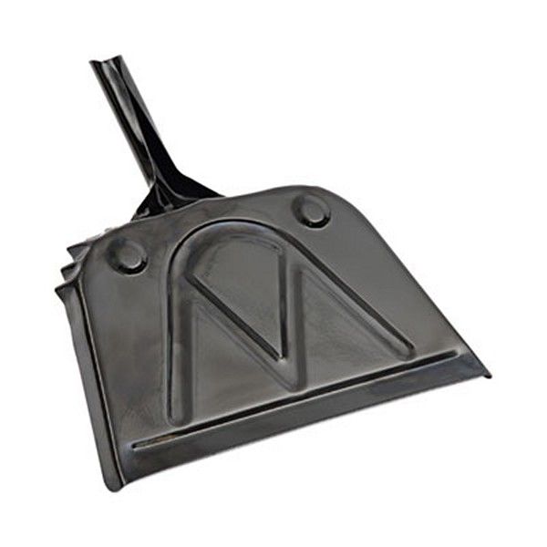 Boardwalk® Metal Dust Pan, 12 X 14, 2 " Handle, 20-Gauge Steel, Black