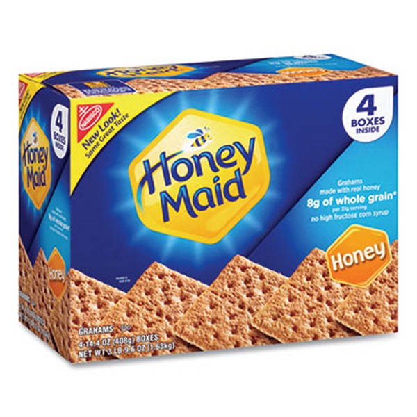 Nabisco Honey Maid Honey Grahams, 14.4 Box, 4 Boxes/pack