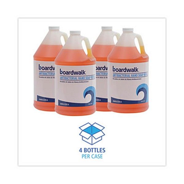 Boardwalk® Antibacterial Liquid Soap, Clean Scent, 1 gal Bottle, 4/Carton