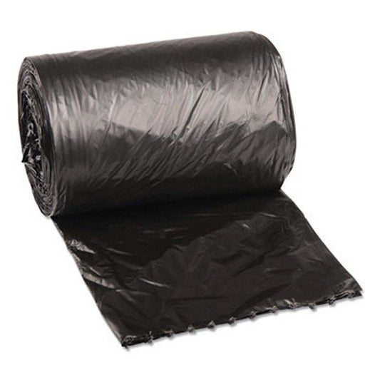 Boardwalk® Low-Density Waste Can Liners, 4 Gal, 0.35 Mil, 17" X 17", Black, 1,000/carton