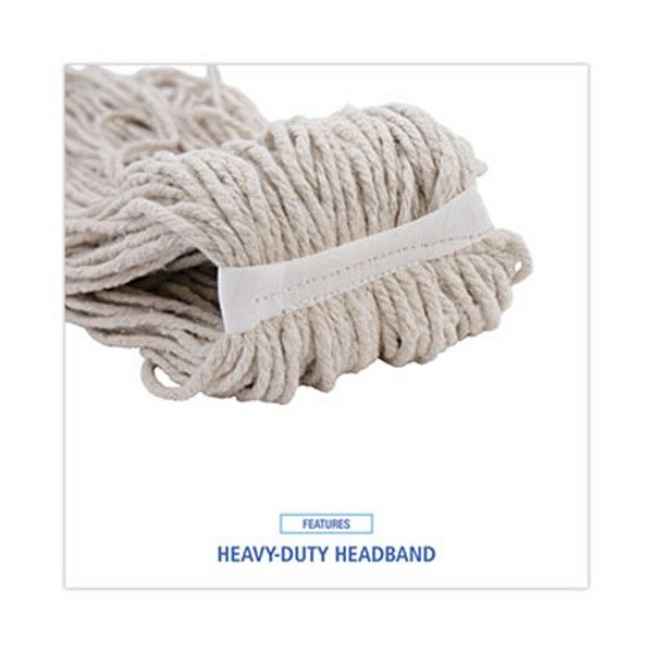 Boardwalk® Mop Head, Cotton, Cut-End, White, 4-Ply, 32oz, 12/carton