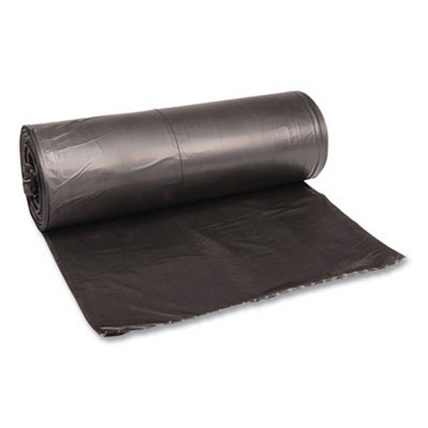 Boardwalk® Low-Density Waste Can Liners, 60 Gal, 0.65 Mil, 38" X 58", Black, 100/carton