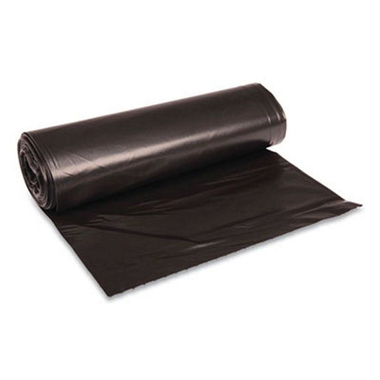 Boardwalk® Low Density Repro Can Liners, 45 Gal, 1.6 Mil, 40" X 46", Black, 10 Bags/roll, 10 Rolls/carton