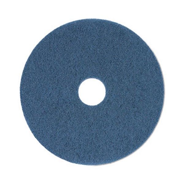 Boardwalk® Scrubbing Floor Pads, 20" Diameter, Blue, 5/carton