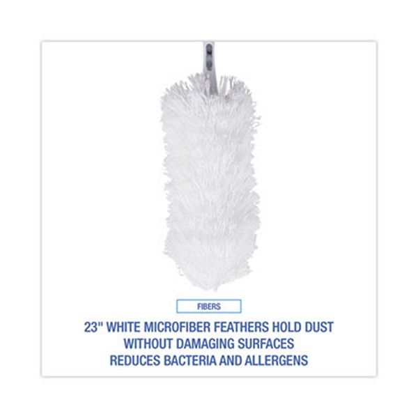 Boardwalk® Microfeather Duster, Microfiber Feathers, Washable, 23", White