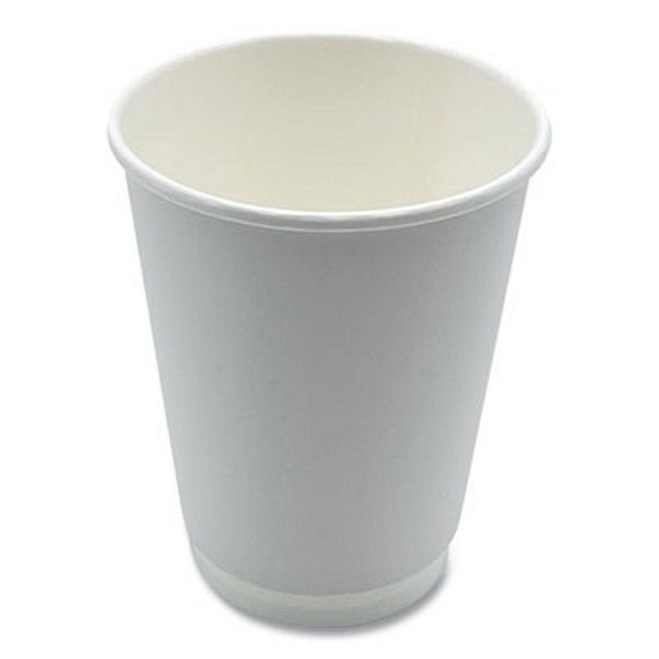 Boardwalk® Boardwalk Paper Hot Cups, Double-Walled, 12 oz, White, 25/Pack