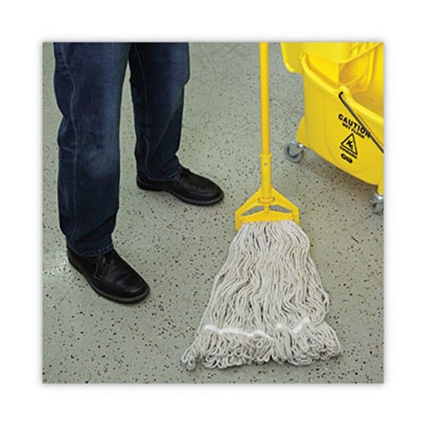 Boardwalk® Pro Loop Web/tailband Wet Mop Head, Cotton, 24oz, White, 12/carton