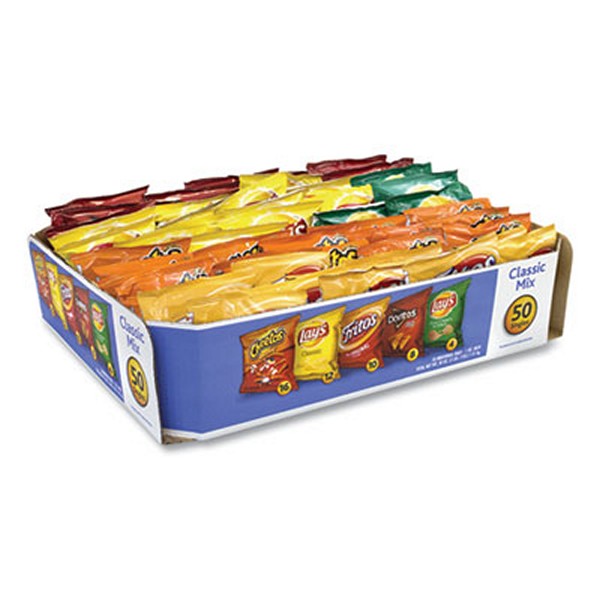 Frito-Lay Potato Chips Bags Variety Pack, Assorted Flavors, 1 Bag, 50 Bags/carton