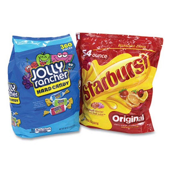 NatinlBnd Chewy And Hard Candy Party Asst, Jolly Rancher/starburst, 8.5 Lbs Total, 2 Bag Bundle