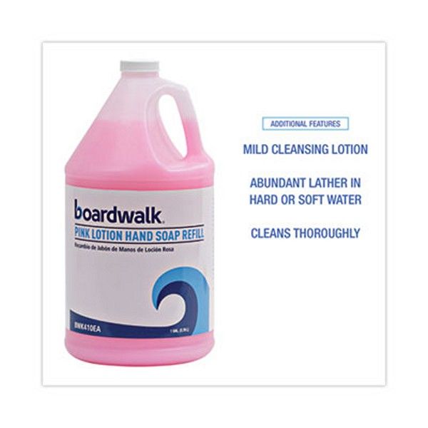 Boardwalk® Mild Cleansing Pink Lotion Soap, Cherry Scent, Liquid, 1 gal Bottle