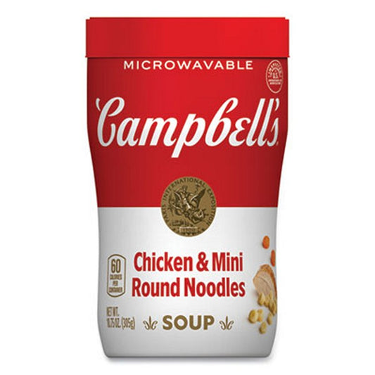 Soup On The Go Chicken with Mini Noodles, 10.75 oz Cup, 8/Carton