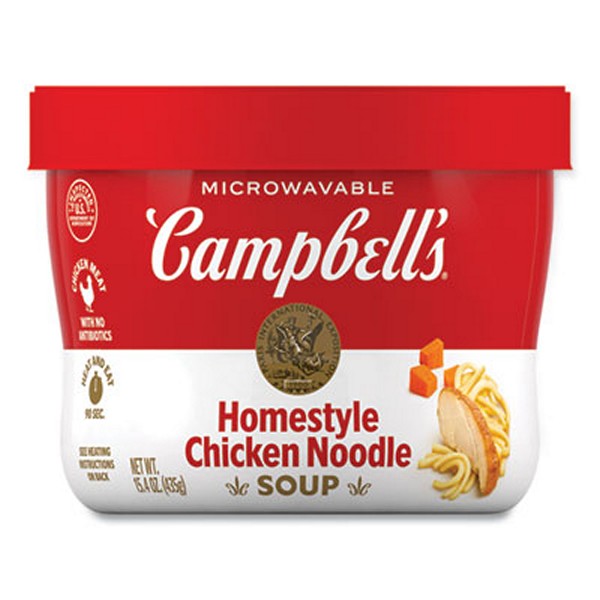 Homestyle Chicken Noodle Bowl, 15.4 oz, 8/Carton