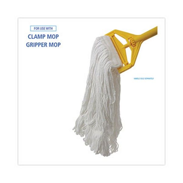 Boardwalk® Mop Head, Pro Loop Web/tailband, Premium Saddleback Head, Ryn, 24-Oz., Wh, 12/ct