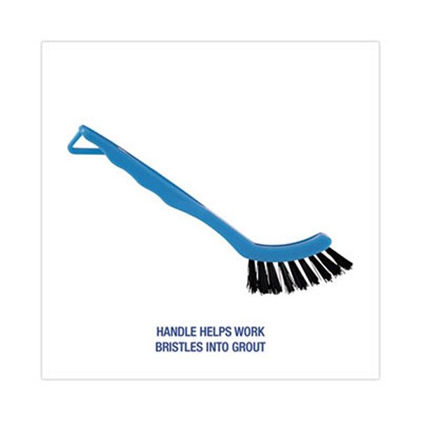 Boardwalk® Grout Brush, Black Nylon Bristles, 8.13" Blue Plastic Handle