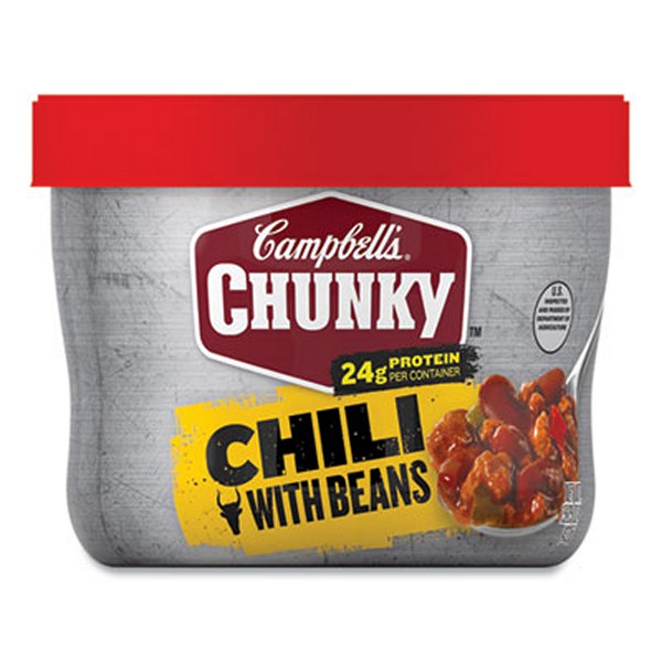 Chunky Chili with Beans, 15.25 oz Bowl, 8/Carton