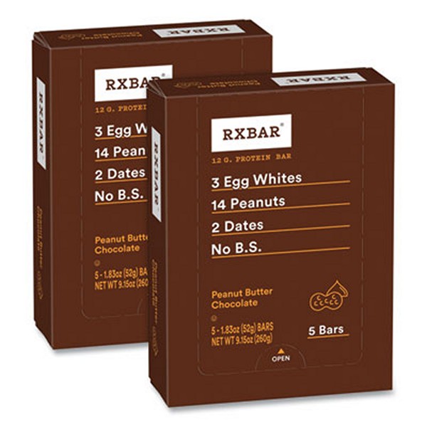 Adult Bars, Peanut Butter Chocolate, 1.83 oz Bar, 5 Bars/Pack, 2 Packs/Carton