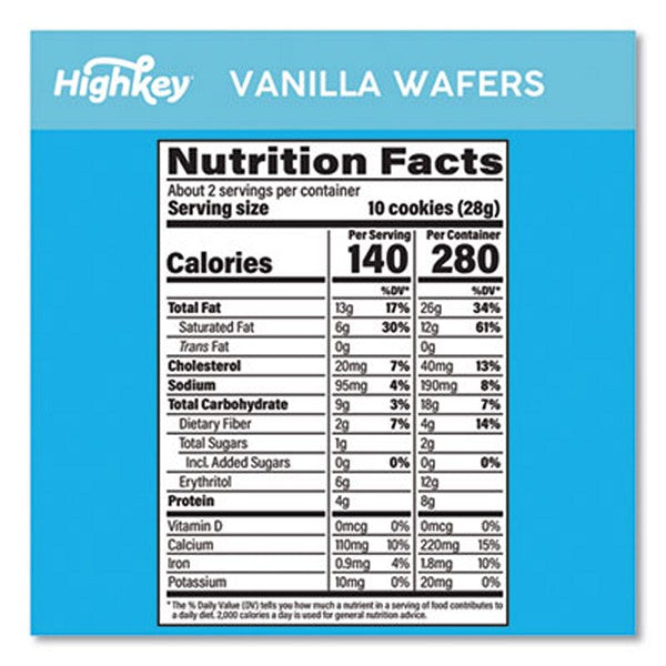 Vanilla Wafer, Vanilla, 2 oz Packet, 6/Carton