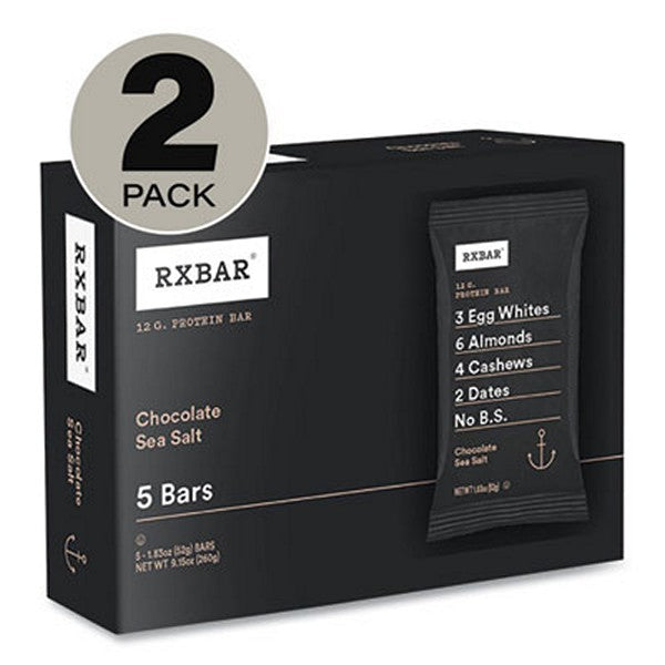 Adult Bars, Chocolate Sea Salt, 1.83 oz Bar, 5 Bars/Box, 2 Boxes/Carton