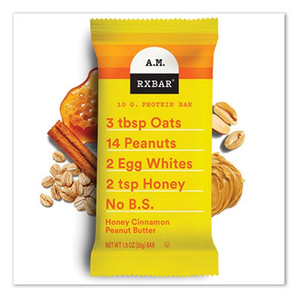 Adult Bars, Honey Cinnamon Peanut Butter, 1.9 oz Bar, 5 Bars/Packs, 2 Packs/Carton