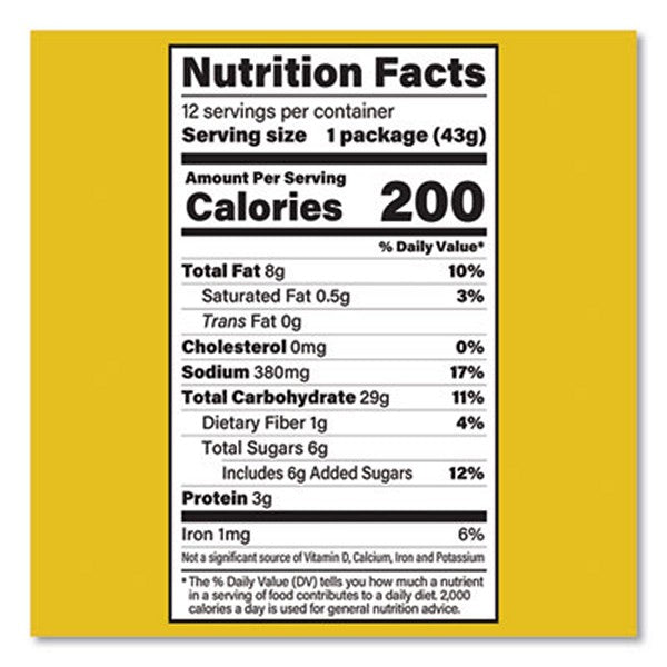 Honey Mustard Pretzels, Honey Mustard, 1.5 oz Bag, 12 Bags/Pack, 2/Carton