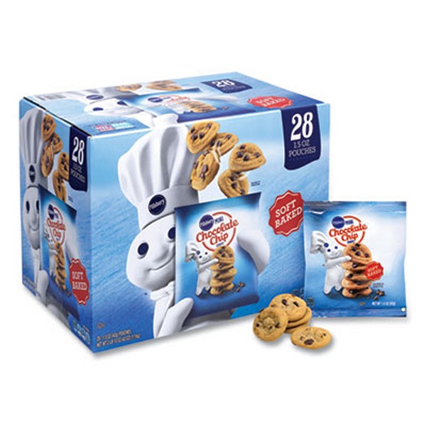 Soft Baked Mini Chocolate Chip Cookies, 1.5 oz Pouch, 28/Pack