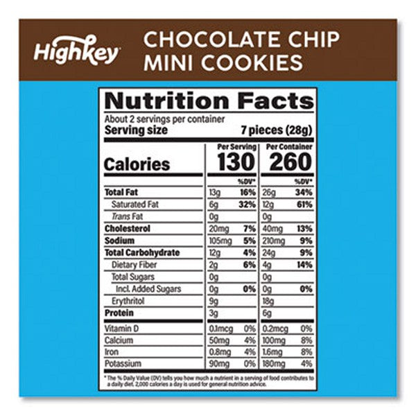 Chocolate Chip Cookies, 2 oz, Bag, 6/Carton