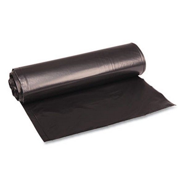 Boardwalk® Low Density Repro Can Liners, 33 Gal, 1.2 Mil, 33" X 39", Black, 10 Bags/roll, 10 Rolls/carton