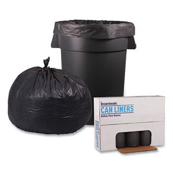 Boardwalk® Low-Density Waste Can Liners, 60 Gal, 0.95 Mil, 38" X 58", Gray, 100/carton