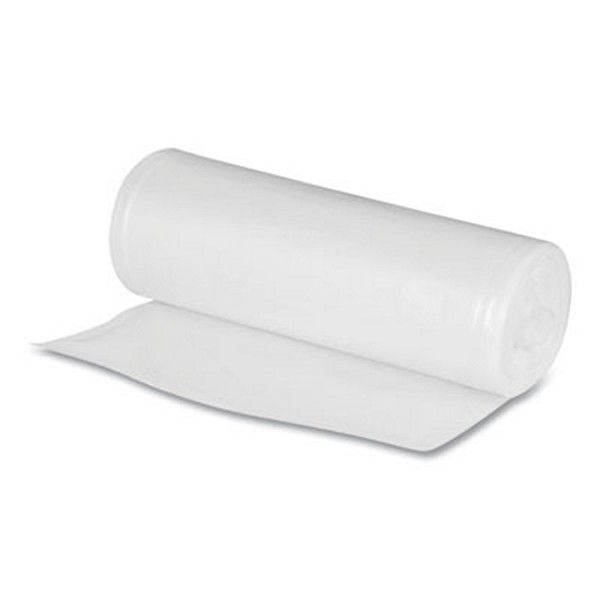 Boardwalk® Low Density Repro Can Liners, For Slim Jim Containers, 23 gal, 1 mil, 28" x 45", Clear, 15 Bags/Roll, 10 Rolls/Carton