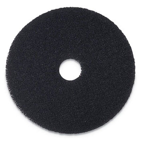 Boardwalk® Stripping Floor Pads, 12" Diameter, Black, 5/carton